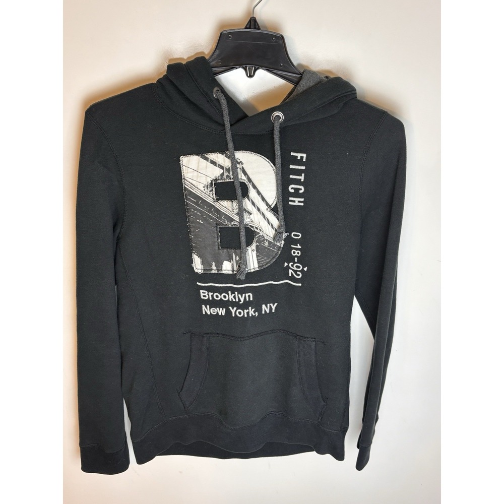 Abercrombie And Fitch Men's Hoodie Brooklyn Bridge Size Small